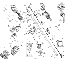 DEWALT Ersatzteile AKKU-RASENTRIMMER DCST922B Typ: 2 QU