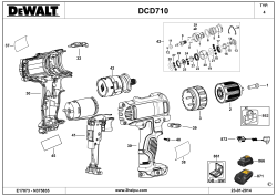 DEWALT Ersatzteile AKKU-BOHRMASCHINE DCD710 Typ: 4 QW