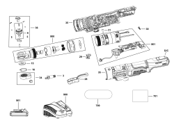 DEWALT Ersatzteile RATSCHE DCF504D1 Typ: 1 QW