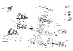 DEWALT Ersatzteile AKKU SÄBELSÄGE DCS386H2T Typ: 1 QW