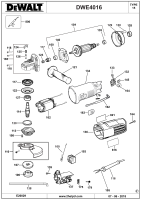 DEWALT Ersatzteile KLEINER WINKELSCHLEIFER DWE4016 Typ: 15 XJ