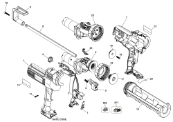 DEWALT Ersatzteile KARTUSCHENPISTOLE DCE560D1 Typ: 1 QW