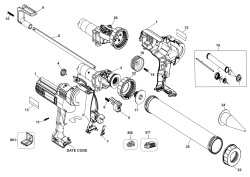 DEWALT Ersatzteile KARTUSCHENPISTOLE DCE580D1 Typ: 1 QW