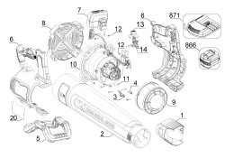 DEWALT Ersatzteile GEBLÄSE DCBL722B Typ: 1 QU