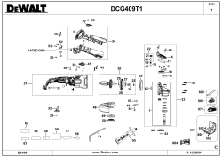 DEWALT Ersatzteile KLEINER WINKELSCHLEIFER DCG409H2T Typ: 1 QW