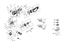 DEWALT Ersatzteile WINKELSCHLEIFER DCG460NK Typ: 1 XJ