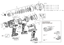 DEWALT Ersatzteile AKKU DREHMOMENTSCHLÜSSEL DCF961GP1 Typ: 1 QU