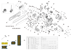 DEWALT Ersatzteile KETTENSÄGE DCCS674X2 Typ: 1 QU