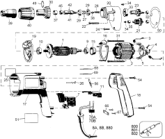DEWALT Ersatzteile SCHRAUBENDREHER DW259-46 Typ: 1 QU