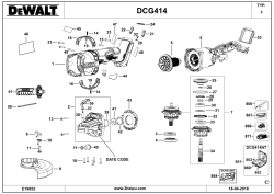 DEWALT Ersatzteile KLEINER WINKELSCHLEIFER DCG414 Typ: 3 QW