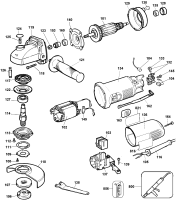 DEWALT Ersatzteile KLEINER WINKELSCHLEIFER DW818 Typ: 1 QU