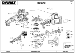 DEWALT Ersatzteile AKKU SÄBELSÄGE DCS312D2 Typ: 1 QW