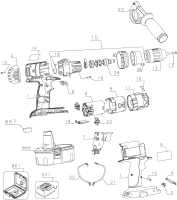 DEWALT Ersatzteile DW988K-2 Typ: 1 QU