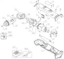 DEWALT Ersatzteile RIGHT ANGLE DRILL DW965 Typ: 2 XJ