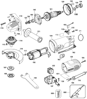 DEWALT Ersatzteile KLEINER WINKELSCHLEIFER DW818 Typ: 5 QU