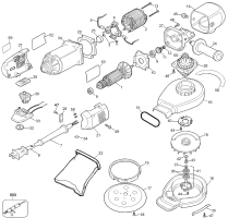 DEWALT Ersatzteile SCHLEIFER DW443 Typ: 2 QU