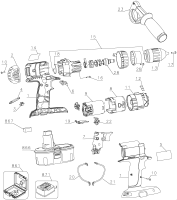 DEWALT Ersatzteile DC988KA Typ: 1 QU