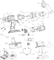 DEWALT Ersatzteile DC987KA Typ: 1 QU