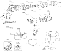 DEWALT Ersatzteile BOHRHAMMER DC985KA Typ: 1 QU