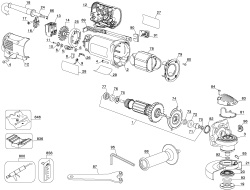 DEWALT Ersatzteile KLEINER WINKELSCHLEIFER D28112 Typ: 1 QU