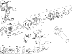 DEWALT Ersatzteile AKKU SCHRAUBER DC920KA Typ: 1 QU