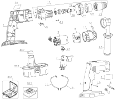 DEWALT Ersatzteile DCD939KX Typ: 1 QU