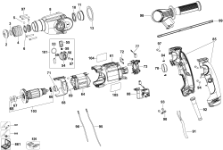 DEWALT Ersatzteile DREHHAMMER D25012K Typ: 1 QU