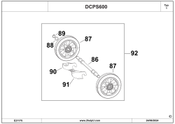 DEWALT Ersatzteile LANGHUBRADWAGEN DCPS600 Typ: 1 QU