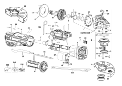 DEWALT Ersatzteile KLEINER WINKELSCHLEIFER DWE4357 Typ: 2 QS