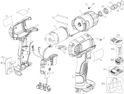DEWALT Ersatzteile AKKU-SCHAUBENDREHER DCF610S2 Typ: 1 QU