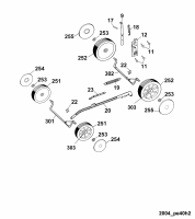 Ersatzteile WOLF-Garten Benzin Rasenmäher ohne Antrieb Power Edition 40 H Typ: 4011005 Serie C, D  (2004) Höhenverstellung, Räder 