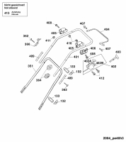 Ersatzteile WOLF-Garten Benzin Rasenmäher ohne Antrieb Power Edition 40 H Typ: 4011005 Serie C, D  (2004) Holm 