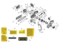 DEWALT Ersatzteile KETTENSÄGE DCCS621B Typ: 1 QU