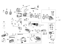 DEWALT Ersatzteile KLEINER WINKELSCHLEIFER DWE4207 Typ: 5 QS