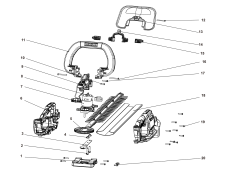 DEWALT Ersatzteile AKKU TRIMMMER DCMHT564N Typ: 1 XJ