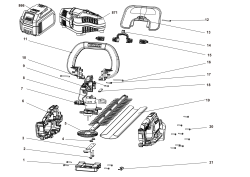 DEWALT Ersatzteile AKKU TRIMMMER DCMHT562P1 Typ: 1 QW