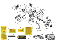 DEWALT Ersatzteile KETTENSÄGE DCCS621P1 Typ: 1 QU