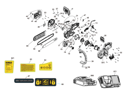 DEWALT Ersatzteile KETTENSÄGE DCMCS565P1 Typ: 1 QW
