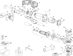 DEWALT Ersatzteile KLEINER WINKELSCHLEIFER D28065 Typ: 2 QU