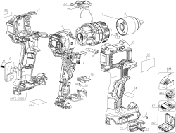 DEWALT Ersatzteile AKKU SCHRAUBER DCD791B Typ: 1 QU