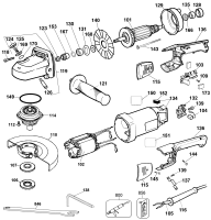 DEWALT Ersatzteile WINKELSCHLEIFER DW831 Typ: 5 QU