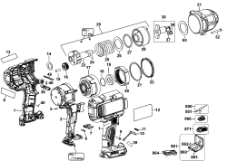 DEWALT Ersatzteile AKKU DREHMOMENTSCHLÜSSEL DCF899HP2 Typ: 3 QW