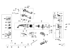 DEWALT Ersatzteile KLEINER WINKELSCHLEIFER DCG406NT Typ: 3 XJ