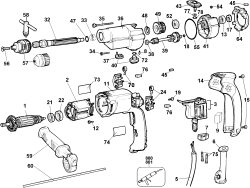 DEWALT Ersatzteile BOHRHAMMER DW501 Typ: 2 QS