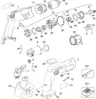 DEWALT Ersatzteile AKKU-BOHRMASCHINE DW996K Typ: 5 QW