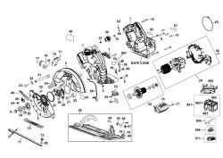 DEWALT Ersatzteile AKKU HANDKREISSÄGE DCS572 Typ: 1 QW