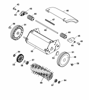 Ersatzteile WOLF-Garten Rasenlüfter UL 33 E Typ: 3620000 Serie D  (2005) Messerwalze, Räder 