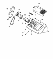 Ersatzteile WOLF-Garten Rasenlüfter UL 33 E Typ: 3620000 Serie D  (2005) Elektromotor, Keilriemen 