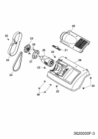 Ersatzteile WOLF-Garten Rasenlüfter UL 33 E Typ: 3620000 Serie F  (2007) Elektromotor, Keilriemen 