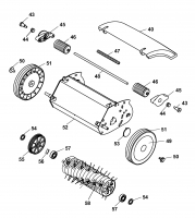 Ersatzteile WOLF-Garten Rasenlüfter UL 33 EMD Typ: 3620006 Serie A  (2006) Messerwalze, Räder 